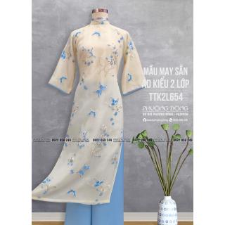 Áo Dài Phom Trẻ 2 Lớp 4 Tà TTK2L654 Áo Dài Phom Trẻ 2 Lớp 4 Tà TTK2L654